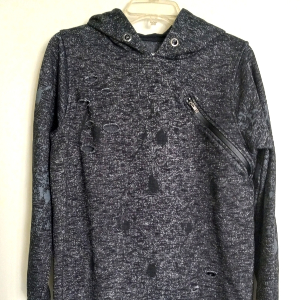 North's Republic mens Large pullover hoodie distressed Grunge